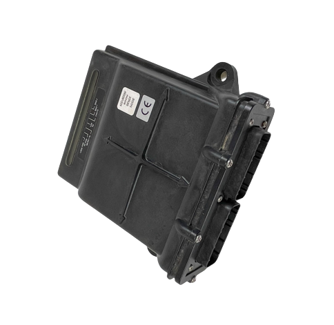 A *Raven AccuBoom / Boom Sense Control Node (063-0172-714)*, manufactured by *Raven*, features a black plastic casing with multiple connectors and labels. It is specifically designed for precision agricultural spraying, all set against a white background.