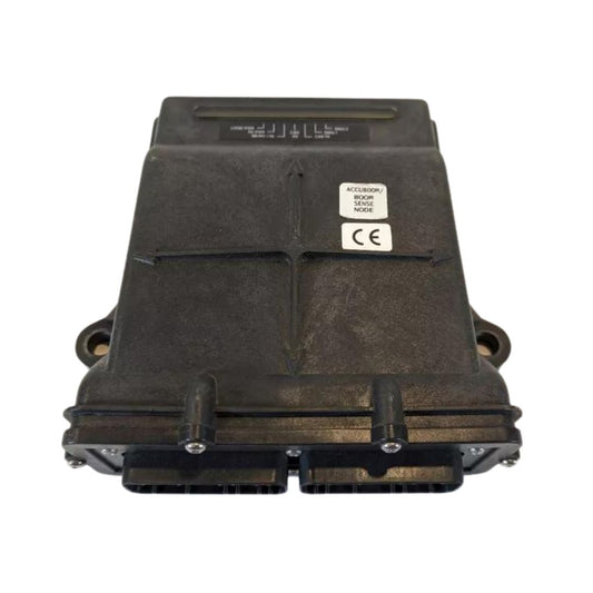 Raven AccuBoom / Boom Sense Control Node (063-0172-714), a black automotive electronic control module with connectors and a CE sticker, used for managing vehicle systems and accessories, including precision spraying for agricultural needs.