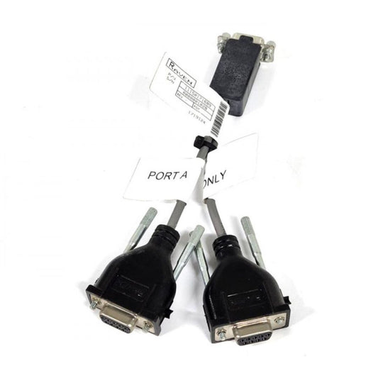 Two Raven GPS Y-Adapter cables, featuring VGA connectors and labeled "PORT A ONLY" for industrial applications, displayed against a white background.