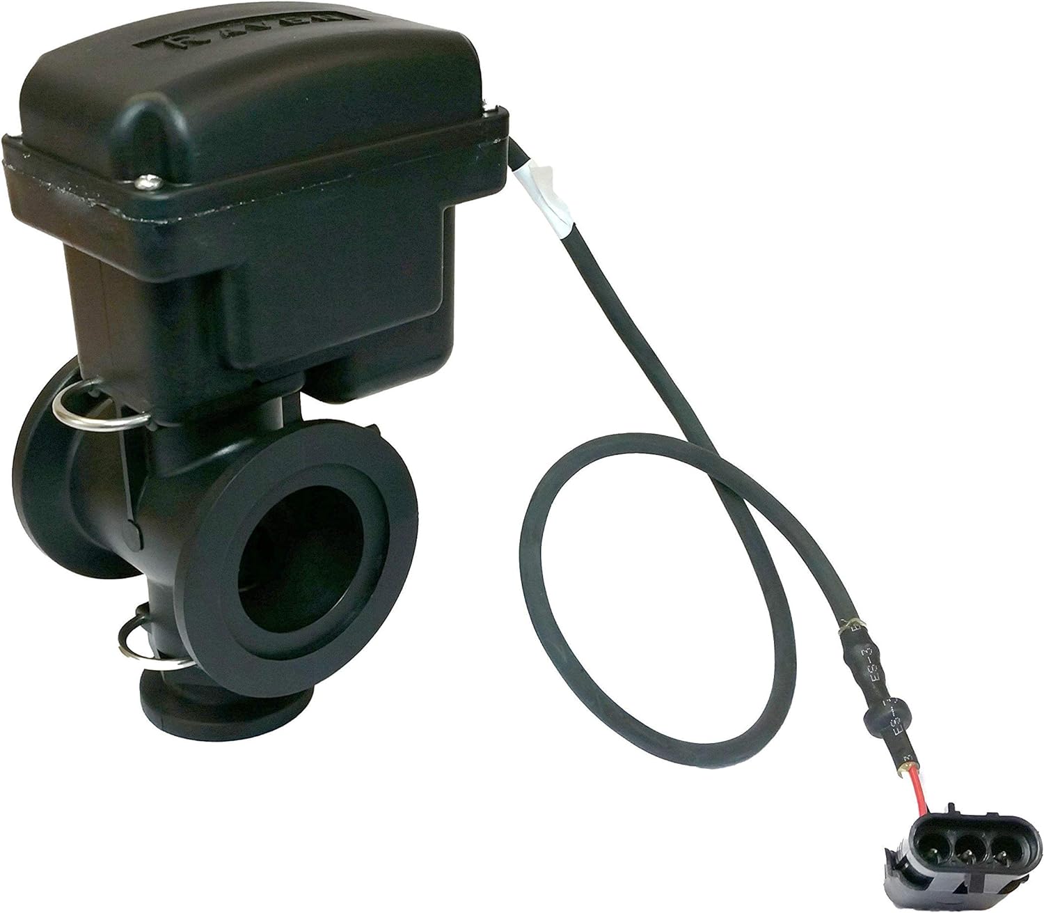 The Raven Boom Valve Single Section Manifold ON/OFF M200 X M100 / 3/4" FPT, a black valve by Raven, is skillfully designed for exhaust systems and provides versatility in liquid flow control ideal for precision agricultural applications.