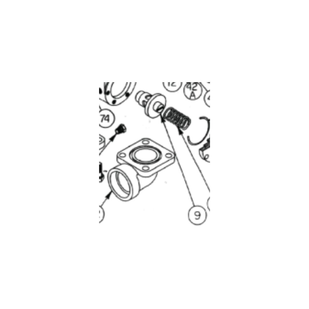 Diagram of a valve assembly, featuring a TLGLF3C Blackmer pump, showing a valve body, spring, washers, and other components with parts labeled by numbers. The diagram also highlights the pressure control mechanism facilitated by the Blackmer Relief Valve Shim (.035” for TLGLF3C Pump).