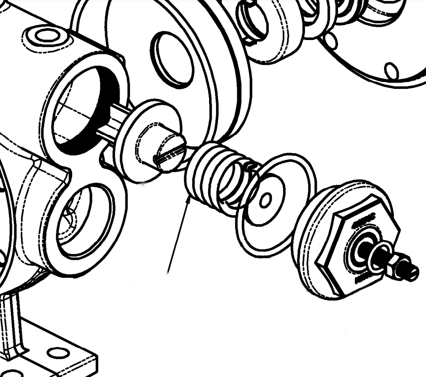 Exploded view technical drawing of the Blackmer Spring Steel Zinc 3" Pump (TLGLF3C) with gears and other components, designed for LPG and NH3 applications.