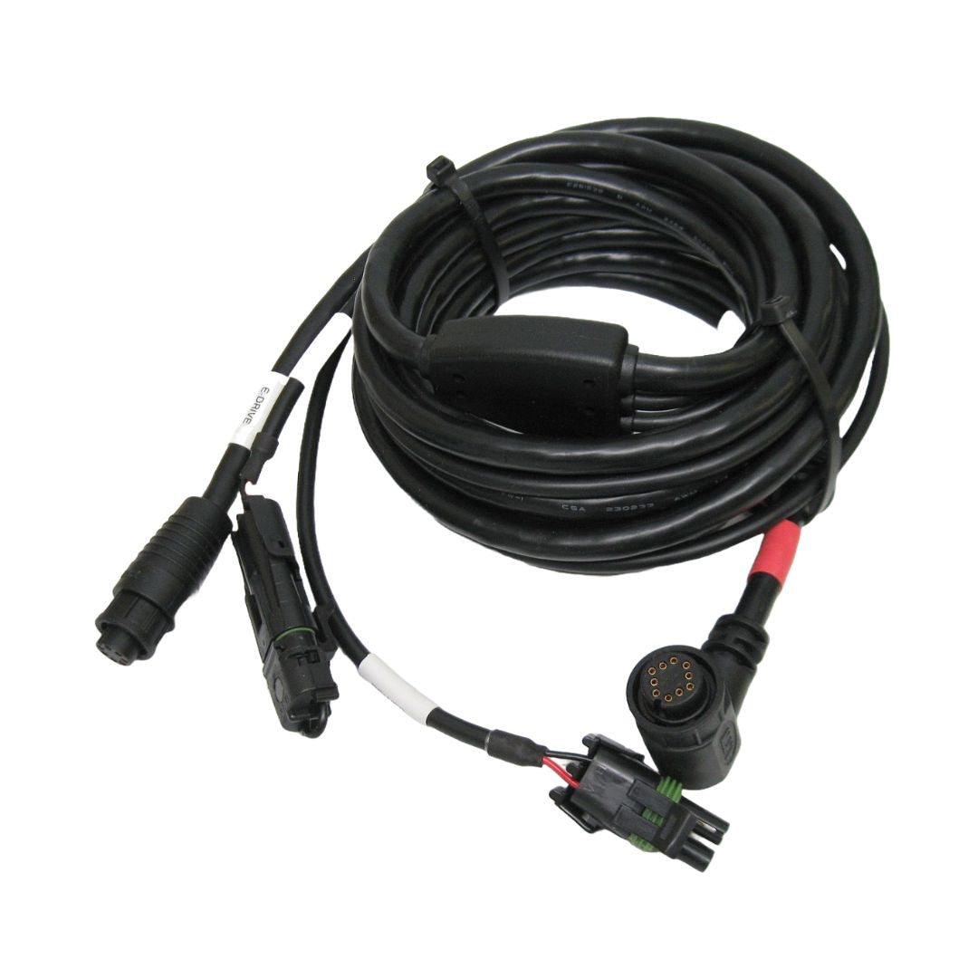 An Outback Circular Cable with a female 10-pin power and CAN connector, designed for Precision Agriculture Connectivity, such as the S700 STX (051-0351-000#) model.