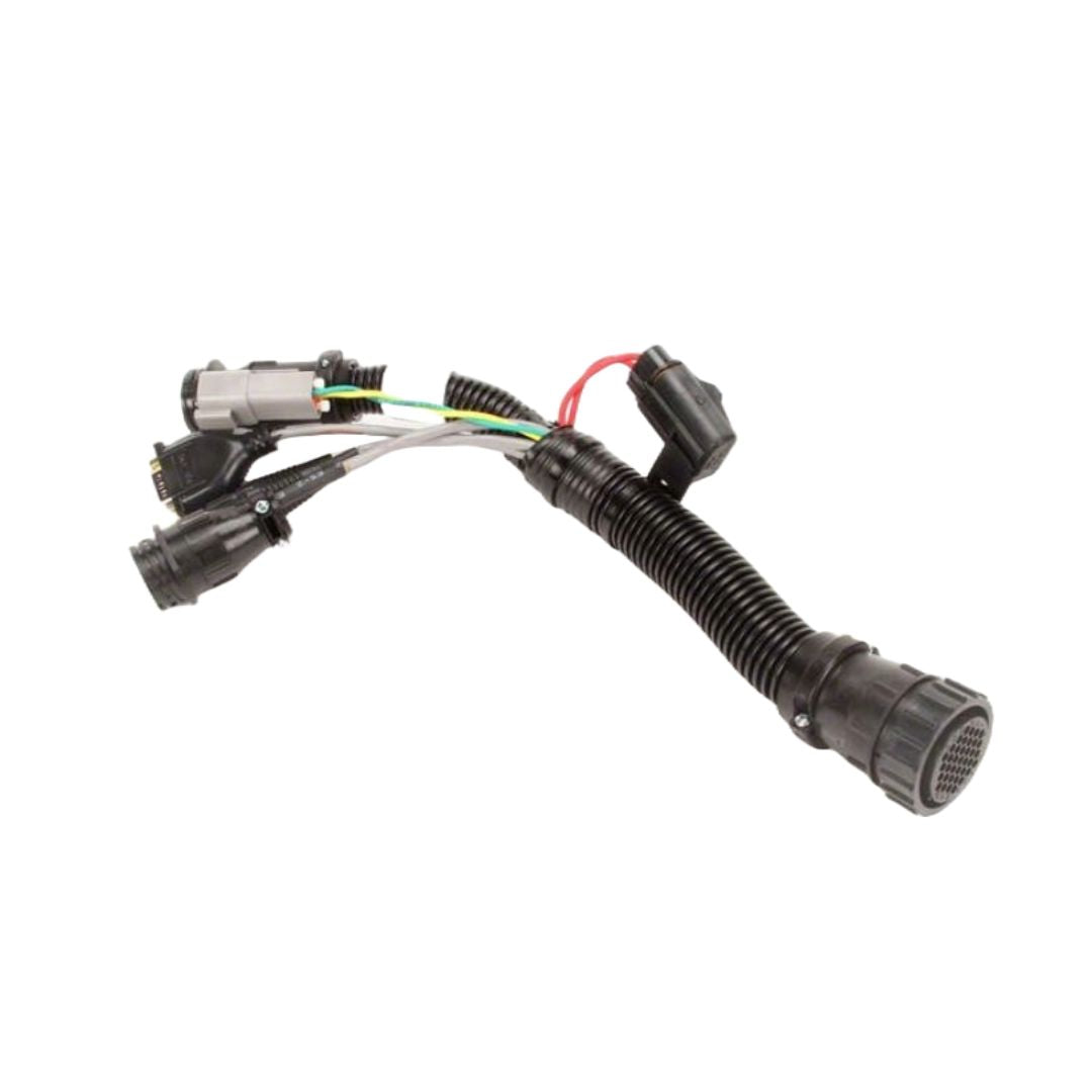 The Raven Cable Adapter - 4X00 To 4X0/6X0 Connection (115-0171-414) by Raven is a black automotive wiring harness with multiple connectors and wires, designed for electrical connections in vehicles, ensuring universal compatibility.
