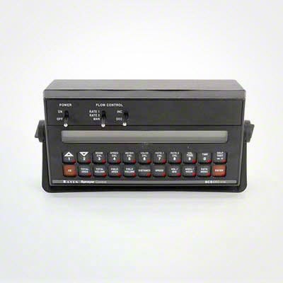 The Raven SCS 660 Spray Control Console, part of the 7 Boom Liquid/Granular series and labeled with serial number (063-0171-221), is encased in a sleek black rectangular body featuring buttons and a display. While its design exudes a classic charm, it offers modern GPS compatibility, enhancing precision and versatility for tasks like rate control across various applications.