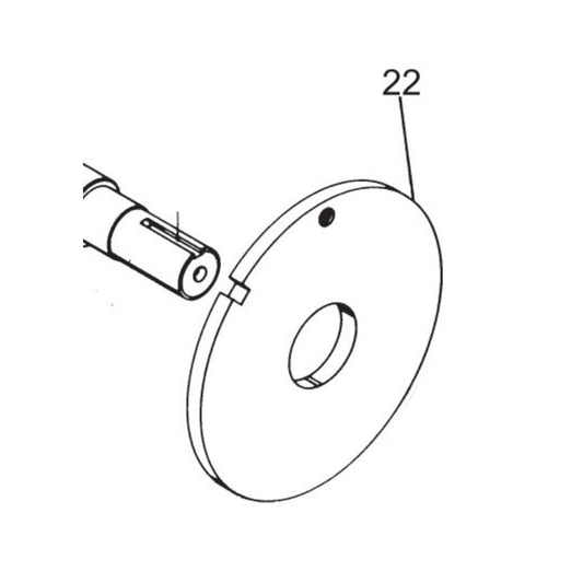 Illustration of Corken Side Plate 521 (1163-2), notched and aligning with a cylindrical rod, in ductile iron.