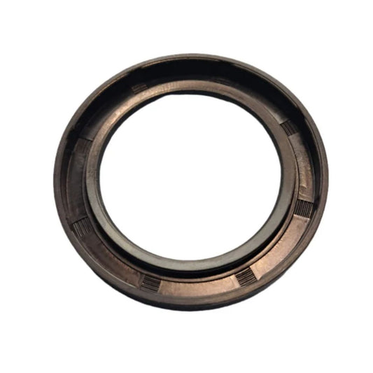 Circular metallic seal ring with a smooth finish and an inner rubber lining for enhanced sealing applications. 331908