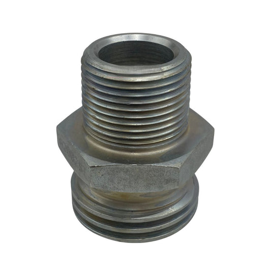 Stainless steel male threaded pipe fitting adapter with external threads on both ends