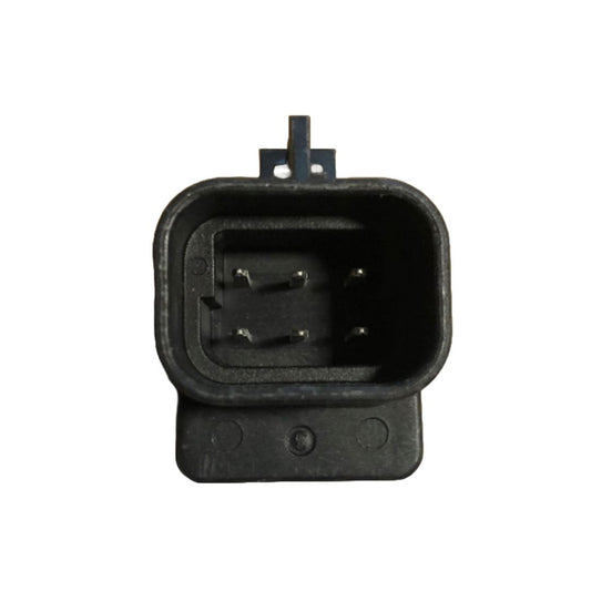 Introducing the Raven Terminator - Powell ISO Can Active (063-0172-964), a black rectangular electrical connector featuring five metal pins, designed to ensure ISO compatibility in precision flow control applications, such as agricultural spraying systems.