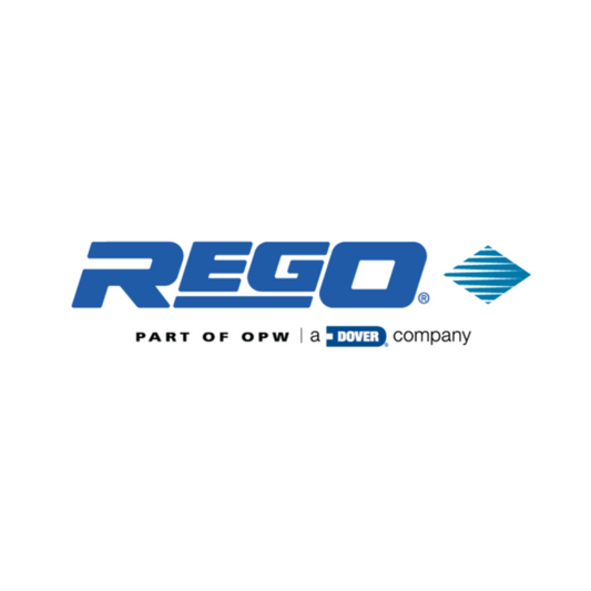 Logo with "RegO" and "Part of OPW, a Dover company," includes a blue diamond and "2\" ACME Thread.