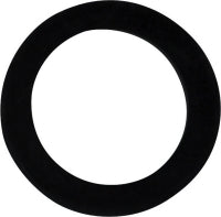 A black, circular Squibb Taylor - ACME Coupler Gasket 3-1/4" with a hollow center on a white background, resembling an industrial gasket.